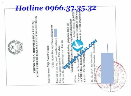 Kết quả hợp pháp hóa GMP cấp tại Đức sử dụng Việt Nam ngày 26 7 2023 1