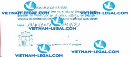 Kết quả hợp pháp hóa LLTP cấp tại Việt Nam sử dụng tại Tây Ban Nha ngày 19 10 2021
