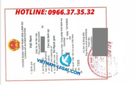 Kết quả hợp pháp hóa Đăng kí kết hôn cấp tại Trinidad Tobago sử dụng tại Việt Nam ngày 12 12 2023