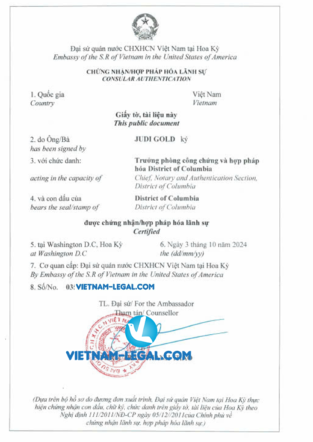 Bộ giấy tờ Mỹ