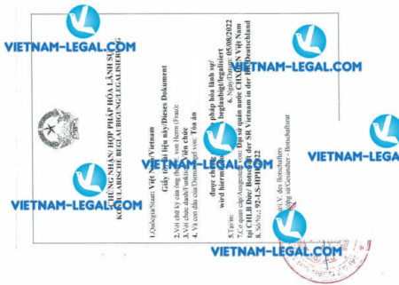 Kết quả hợp pháp hóa Đăng kí kinh doanh Đức sử dụng tại Việt Nam ngày 5 8 2022