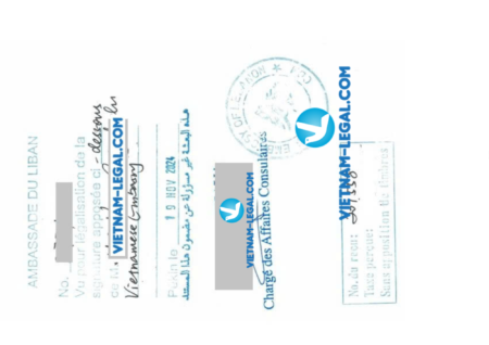 Thư ủy quyền VN dùng tại Lebanon