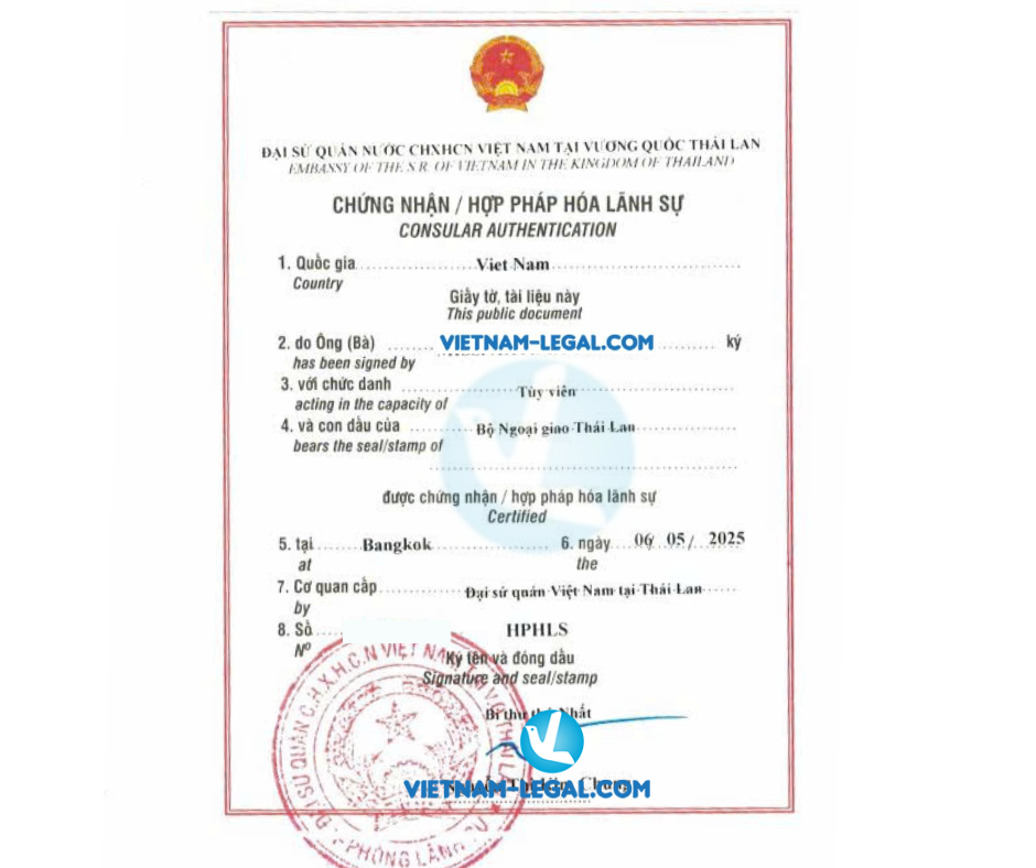 Đăng ký kinh doanh Thái dùng tại VN