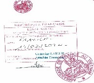 Chứng nhận lãnh sự đại sứ quán Pháp