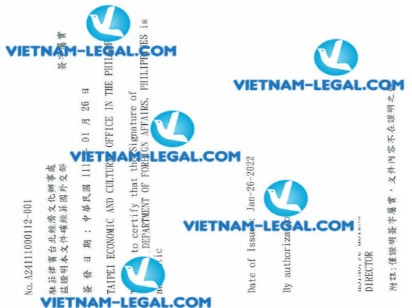 Kết quả hợp pháp hóa Bằng và Bảng điểm cấp tại Philippines sử dụng tại Việt Nam ngày 26 1 2022 1