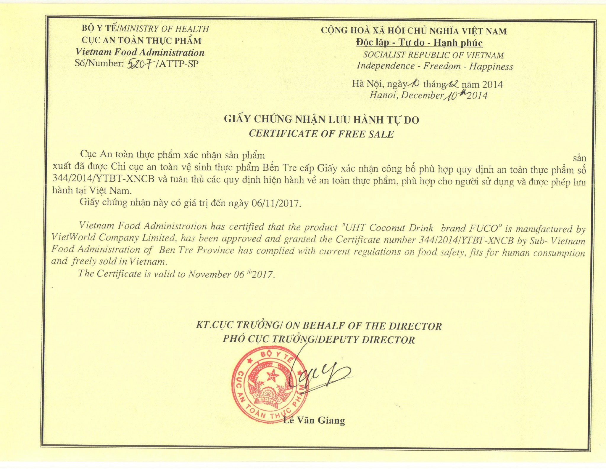 Chứng nhận CFS